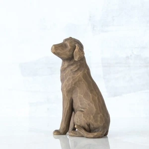 Figur „Love my Dog “(dark) – Ich liebe meinen Hund (dunkel) Willow Tree - Bild 1 von 4