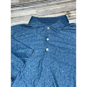 Hickey Freeman Herren Golf Polo Blau Kleeblatt All Over Print Größe Large - Bild 1 von 5