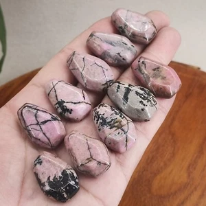 10 piezas ataúd de jaspe de rodonita natural cristal de cuarzo calavera Reiki gema curativa 1" - Imagen 1 de 11