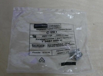 (15pcs) Amphenol Tuchel T 3487 009 Circular DIN Connectors 7 Pin female - Image 1 of 3