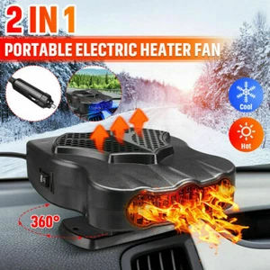 12V DC Car Auto Portable Electric Heater Heating Cooling Fan Defroster Demister - Picture 1 of 7