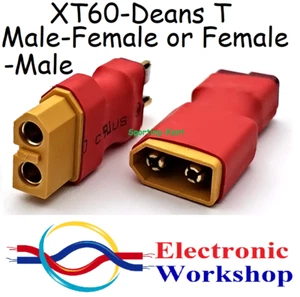 Adaptador XT60 a Deans hembra-macho hembra-hembra conector RC scooter VENDEDOR DEL REINO UNIDO - Imagen 1 de 11