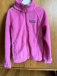columbia gilr's fleece jacket with zipper- pink size S 7-8 - kids - Picture 1 of 3