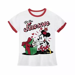 Disney Authentic Minnie & Figaro Cat Holiday Girls T Shirt Tee Size 2/3 4 5/6 - Picture 1 of 1
