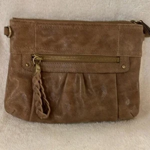 EUC B Makowsky Echtleder Umhängetasche Handtasche. Farbe Taupe - Bild 1 von 9