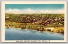 Beaver Pennsylvania Fort Mcintosh Scenic Aerial View Linen Unp Postcard
