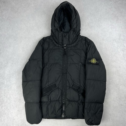 Stone Island Crinkle Reps piumino giacca nero cappotto piccolo 1988