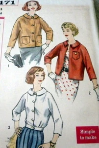 SCHÖNE VINTAGE 1950ER JACKE Nähmuster 14/34 FF - Bild 1 von 1