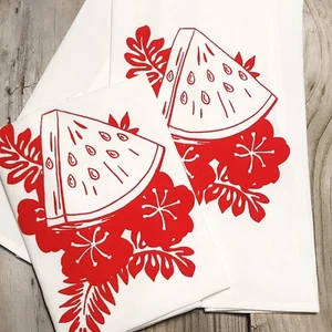 Wassermelone Mehlsack Geschirrtuch Küche Deko Obst Blumen - Bild 1 von 11