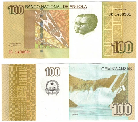 2012 Angola 100 Kwanzas Banknote P153a UNC Cover