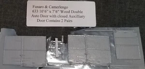 LMH Funaro F&C 633 WOOD AUTOMOBILE FREIGHT CAR DOORS 2-Pair 10'-6" Ht 7'-6" Wide - Picture 1 of 6