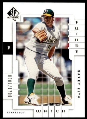 2000 SP Authentic Barry Zito Rookie 0501/1700 Oakland Athletics #136 - Image 1 of 2