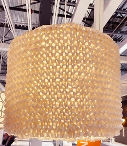 Ikea LERGRYN Lamp Shade Pendant/Floor, Knitted Beige/Handmade 17" - NEW - Picture 1 of 5