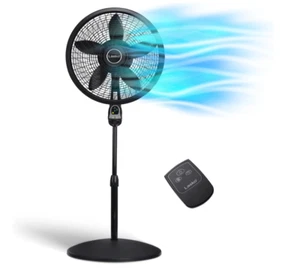 Oscillating Cyclone Pedestal Fan, Adjustable Height, Timer, Remote Control - Picture 1 of 10
