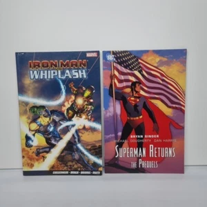Iron Man Versus Whiplash And Superman Returns The Prequels Bundle Marvel Dc Book - Picture 1 of 5