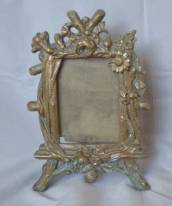 VERY NICE ANTIQUE 19th CENTURY FRENCH BRONZE EASEL PICTURE FRAME - Picture 1 of 7