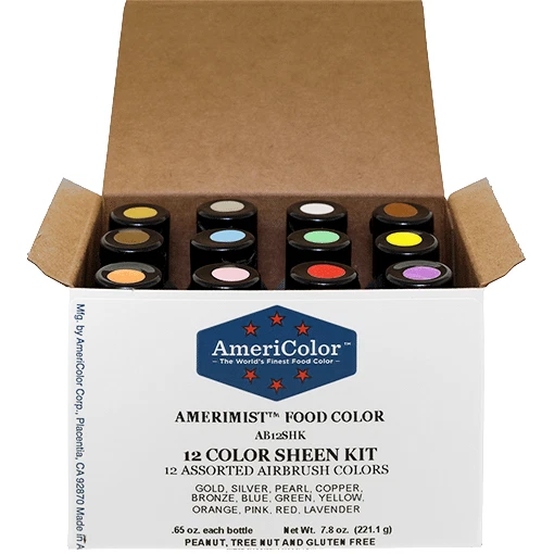 AmeriColor AmeriMist 12 Color Sheen Airbrush Kit, 12 .65 Ounce Bottles - Image 1 of 1