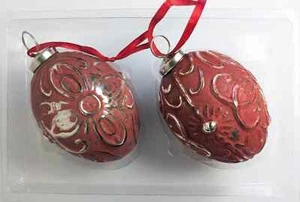 Nuevos en caja adornos de Navidad rústicos en forma de huevo - Imagen 1 de 3