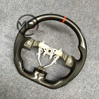 Volante de fibra de carbono real personalizado para SUBARU IMPREZA STI WRX 2008-2014 Foto 1 de 4