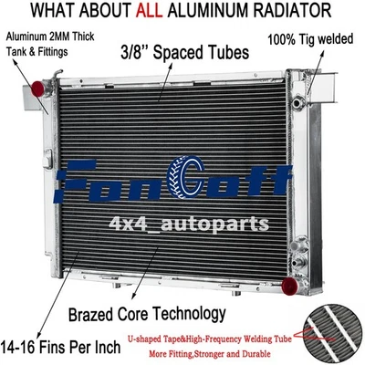 Aluminum 3 Row Radiator For 1990-2002 MERCEDES BENZ SL500 500 SL 5.0L 2000 2001 Foto 1 de 4