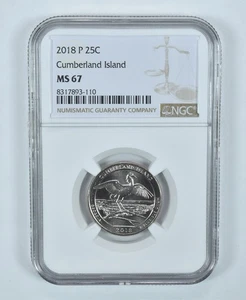 2018-P Washington Quarter Cumberland Island America The Beautiful MS67 NGC *6903 - Picture 1 of 5