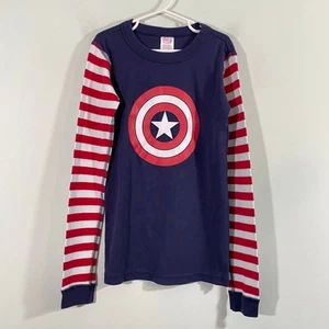 Hanna Andersson Captain America Shield Pajamas Top Size 12 - Picture 1 of 7