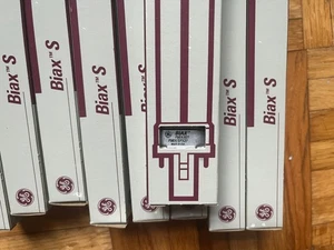 (PACK OF 9) GE BiaxS Compact Fluorescent Lamp Light Bulb F9BX/827 SPX27 9W - NEW - Picture 1 of 2