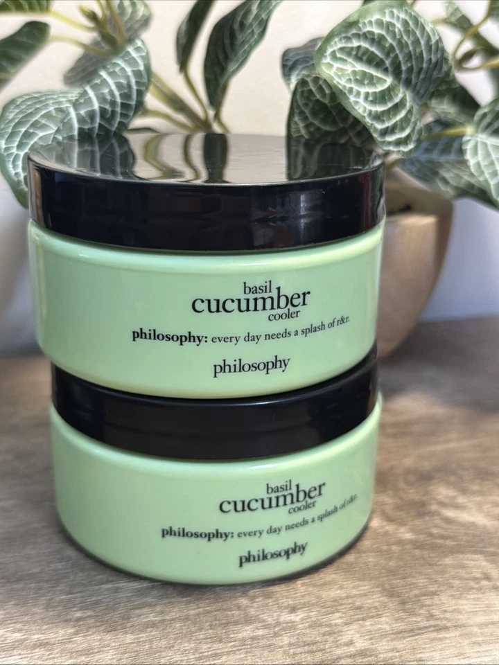 NEW Philosophy Glazed Body Soufflé BASIL CUCUMBER COOLER 8 oz Each Lotion - Image 1 of 1
