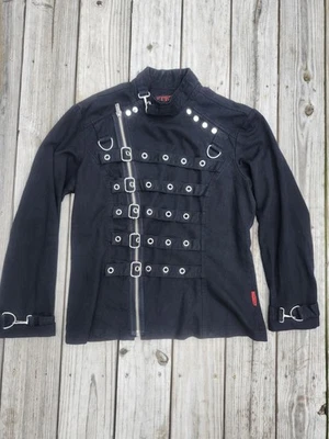 Rare Vintage NYC TRIPP XL BLACK JEAN JACKET UNISEX Y2K - Image 1 of 4