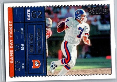 2022 Panini Contenders #GDT-JEL John Elway Game Day Ticket - Image 1 of 2