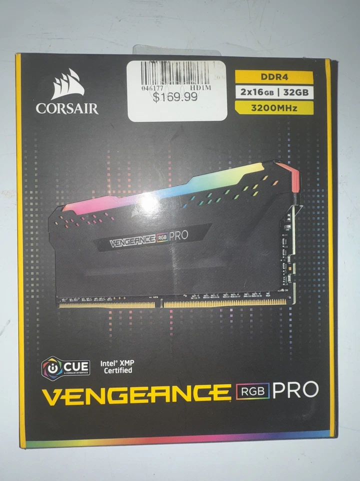 Corsair Vengeance RGB Pro Desktop Memory 32GB (2x16GB) DDR4 3200MHz CL16 RAM  - Image 1 of 1
