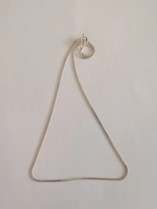 Sterling Silber glänzende Serpentin Gliederkette 2,2 g 15" R99 - Bild 1 von 4