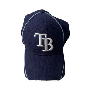 New Era Mens Hat Cap Blue Embroidered MLB Tampa Bay Large XL Fitted - Picture 1 of 6