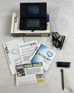 Nintendo DS Lite Console Cobalt Blue Black Complete In Box Tested US Model Clean - Picture 1 of 24