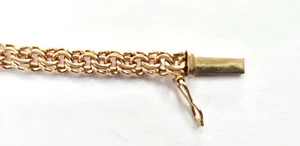 Armband 4,5 mm breit Rot vergoldet Ca. 19 cm gestempelt Amrikaner A*D Neuwertig - Picture 1 of 3