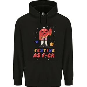 Christmas Offensive Bauble Bah Humbug Finger Flip Childrens Kids Hoodie - Picture 1 of 2