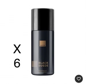 6 X Avon Avon Men’s Black Suede Body Spray - Picture 1 of 1