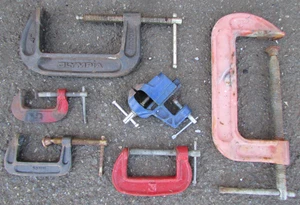 Job Lot of Various Clamps Carpentry Tools Workshop Tools - Picture 1 of 3