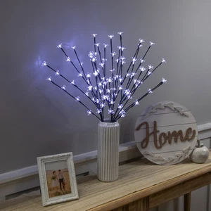 Northlight 3er Set reinweiße LED beleuchtete Kirschblütenzweige 30" - Bild 1 von 9