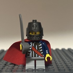 LEGO Castle Minifigure cas476a Red Sash Short Gray Legs from 9349 minifig - 1S