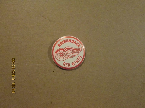 AHL Adirondack Red Wings Vintage Defunct Pinback Button Cover