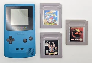 Nintendo Game Boy Color - Verde azulado con 3 juegos (Kirby's Dreamland 2, etc...) *Probado* - Imagen 1 de 14