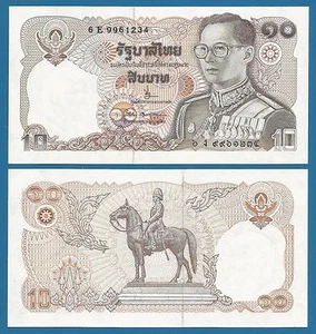 Thailand 10 Baht P 87 Signature 66 UNC ND (1980) - Picture 1 of 1