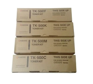 Genuine Kyocera TK-500 CMYK Toners Set - TK-500C, TK-500M, TK-500Y, TK-500K - Picture 1 of 1