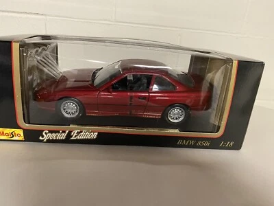 Coche diecast BMW 850i rojo Maisto - escala 1/18 - sellado - nuevo Foto 1 de 4