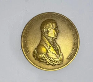 JAMES MONROE PRESIDENTIAL PEACE MEDALLION 3" BRONZE US MINT - Picture 1 of 2