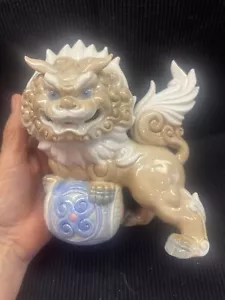 VTG 50's PORCELAIN FOO DOG SHISHI LION Collectable JAPANESE Porcelain Figurine - Picture 1 of 6