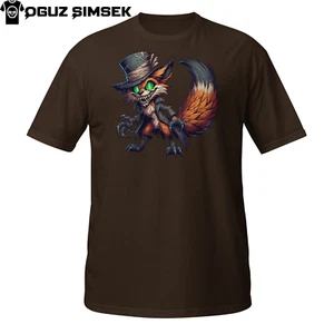 Mad Fox T-Shirt | Grinning Steampunk Fox with Hat & Claws Tee - Picture 1 of 33