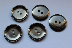 10 Metallknöpfe, silber-glänzend, ca. 25 mm Durchmesser - Bild 1 von 6