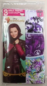 NWT DISNEY DESCENDNTS 3 GIRLS ASSORTED UNDERWEAR PANTY SIZE 4  - Picture 1 of 2